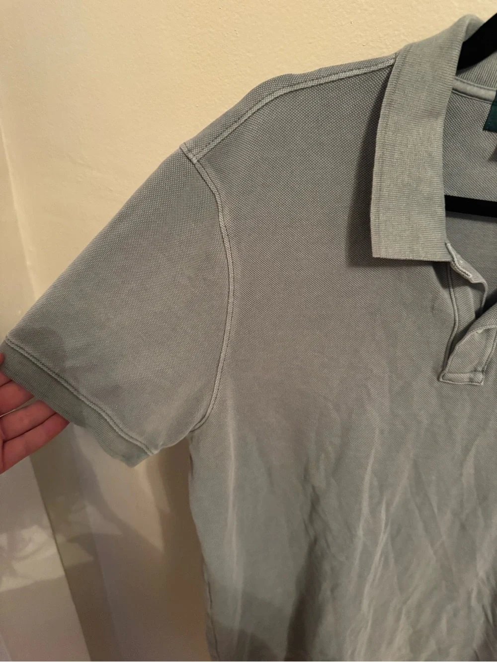 Vintage J.Crew Oarsman Large Slim Fit Muted Green Pique Polo Shirt
